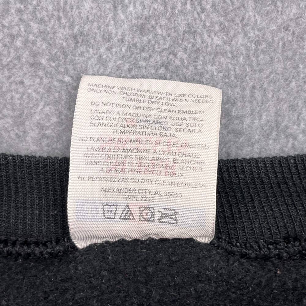 vintage jerzees super sweats blank sweatshirt mens xl black fleece nublend - Picture 5 of 10